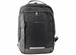 Lean Batoh na notebook s USB kabelkou, černý, 16 l, 45 cm, LEAN