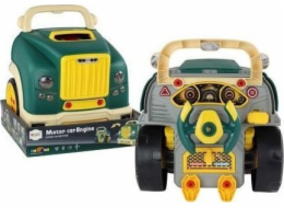 LeanToys Rozebrání motoru zeleného nákladního vozu