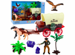 LeanToys Kovbojská sada Figurky Westernové vozové koně Kovbojské palmy LEAN Toys