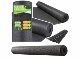 Lean Stínící síť na plot, maskovací plot, šedá 1,5 m 50 m 70 g/m2