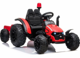 Lean Cars HZB-200 Červený bateriový traktor s přívěsem