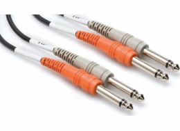Hosa Kabel Jack 6,3 mm x2 - Jack 6,3 mm x2 3 m černý (CPP-203)