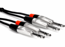 Hosa Kabel Jack 6,3 mm x2 - Jack 6,3 mm x2 3 m stříbrný (HSS-010X2)