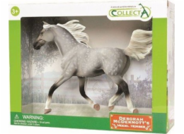 Collecta Deluxe figurka poloarabského hřebce v šedo-černé barvě od v měřítku 1:12.