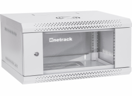 NetRack Nástěnná serverová skříň RACK 19 4U 400mm ECO-Line šedá