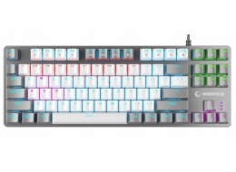 Rampage Mechanická herní klávesnice Snug RGB KRGD Red, bílá/šedá