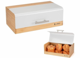 Elitehoff Bambusová krabička na chléb, nádoba na chléb E-6068 bílá
