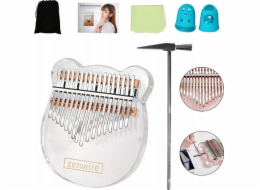 Zenwire Kalimba Africký nástroj Klavír Zanza Mbira 17 Key Acrylic K-03a