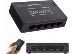 Zenwire 5portový gigabitový ethernetový switch, rozbočovač LAN, 1000 MB/s, SG1005