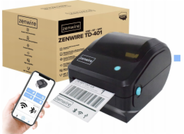 Zenwire Mini termotiskárna štítků, samolepicí, 100x150, USB, Bluetooth, Wifi, TD-401