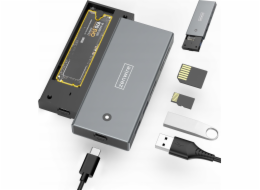 Zenwire USB HUB HUB Pocket SSD M2 NVME PCIE SATA Ngff USB-C TF SD adaptér M.2 10GBps Zenwire MC401