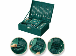 eCarla Láhvově zelená šperkovnice, pouzdro, organizér, PD133