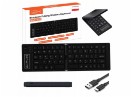 Zenwire Skládací mini bezdrátová Bluetooth klávesnice pro tablet a telefon s USB-C
