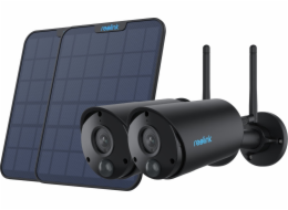 Reolink IP kamera Reolink 2x B320-B Baterie-WiFi + 2x Solární panel černá