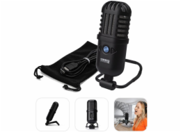 Reloop Kondenzátorový mikrofon sPodcaster Go s univerzálním stojanem a pouzdrem