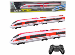 LeanToys Dálkově ovládaný osobní vlak RC světla červená 65 cm