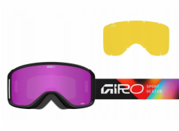 Giro Zimní brýle GIRO SAGEN BLACK ANGLES (OTG) (válcové) (jantarově růžové čočky 19-42% S2 + žluté čočky 80-99% S0)