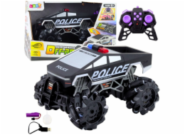 LeanToys Terénní pick-up policejní dálkově ovládaný RC světýlka kouř 1:16 EDUKAMP