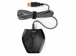 Nedis Mikrofon MICCU100BK k počítači USB Kabelový Černý