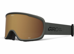 Giro Zimní brýle GIRO CRUZ OLIVE GREEN STACKED (OTG) (válcové) (zrcadlové čočky barvy AMBER GOLD 19-42% S2)