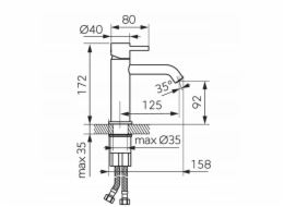 AWT Umyvadlová baterie BCK2 / FERRO / CIRICULUS / NÍZKÁ UMYVADLOVÁ BATERIE CHROM