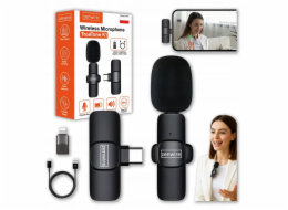 Zenwire Bezdrátový kondenzátorový mikrofon Mini Tie s konektorem USB-C pro telefon a počítač.