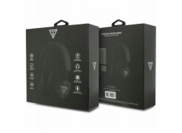Guess Sluchátka Headphones 4G s trojúhelníkovým logem Bluetooth přes uši, černá