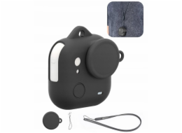 Puluz Silikonový kryt pro Insta360 Go Ultra + krytka objektivu a šňůrka na krk / Pu786b / Černý