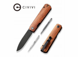 Cedrus Zavírací nůž Civivi Sendy Guibourtia Wood, Black Stonewashed Nitro-V od Bena Petersena (C21004A-2)
