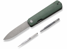 Cedrus Civivi Sendy Green Canvas Micarta skládací nůž, šedý Stonewashed Nitro-V od Ben Petersen (C21004A-1)