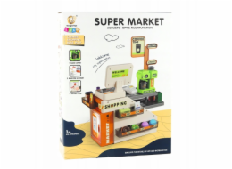 LeanToys Pokladna, obchod, kavárny, příslušenství, světla, zvuky, 70 ks.