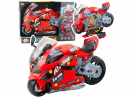 LeanToys 2v1 DIY dílenská světla, zvuky, kouř, červená, 43 cm, EDUKAMP