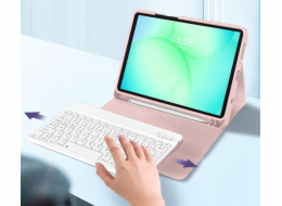 4kom.pl TECH-PROTECT SC PERO + KLÁVESNICE GALAXY TAB A9 / A11 8.7 X110 / X115 / X133 / X135 RŮŽOVÁ
