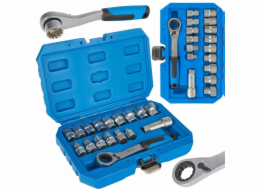 Geko Sada drážkových ořechů s ráčnou 10-24 mm 17dílná CrV (10)