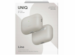 Uniq Silikonové pouzdro Lino pro AirPods Pro – béžové