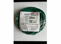 Plastrol Prodlužovací kabel s jednou zásuvkou 1x2p 20m zelený