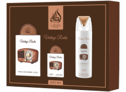 Lattafa Set Pride Vintage Radio 100ml Eau de Parfum + 20ml Eau de Parfum + 200ml Deodorant Spray