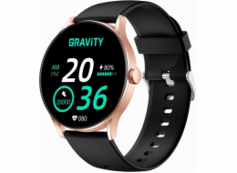 Gravity Chytré hodinky Smartwatch černá růžová GT2-2 PRO