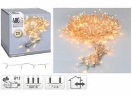 Victoria Sport VÁNOČNÍ STROMEČKOVÝ SVĚTELNÝ ŘETĚZEK 480 LED TEPLÁ BÍLÁ TRANSPARENTNÍ DRÁT
