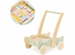 Ecotoys Dřevěný posuvný vozík Viga