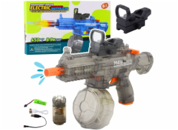 LeanToys Elektrická vodní pistole M416 s osvětlenými mířidly 450 ml 8-10 m