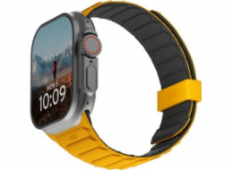 NoName UAG Pathfinder - silikonový oboustranný magnetický řemínek pro Apple Watch řady: 1-3, 42 mm / řada 4-6 a SE 1-3, 44 mm / řada 7-9, 45 mm / řada 10-11, 46 mm / Ultra 1-3, 49 mm (žlutá/černá)