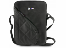 BMW karbonová taška s kapsami a kovovým logem na 10 kusů, černá