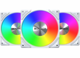 Montech Metal Pro 12 ARGB PWM bílá sada 120mm ventilátorů (3 ks)