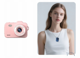 Xrec Mini digitální fotoaparát X8 12mp video 1080p LCD 0.96 přívěsek klíčenka / růžový losos