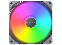 Montech Fan E28 ARGB PWM černá sada ventilátorů 120 mm (3 ks)