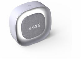Techly IC-CLOCK-56WH digitální budík šedý, bílý