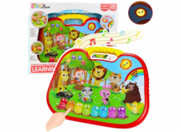 LeanToys Interaktivní vzdělávací tabule Nástroje ze světa zvířat Klavír