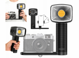 LensGo Ruční LED lampa 40W Cob Retro pro foto a video Cri96 držák pro telefon a fotoaparát / 40shc