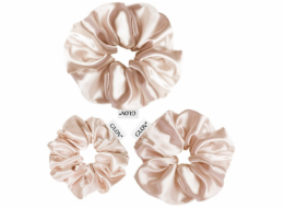 Glov Čelenky Saténové Scrunchies S/M/L Šampaňské 3 ks